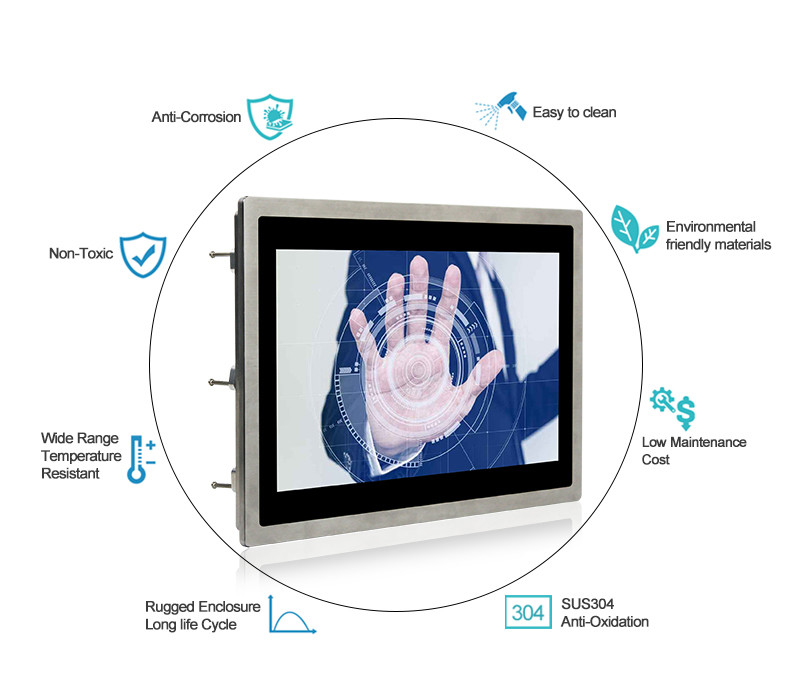 13.3 Inch Touch Screen Panel PC 6th Gen I3-6100U CPU Waterproof
