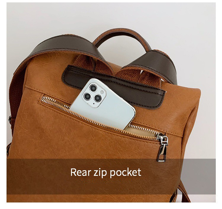 Waterproof Computer Laptop 2way Backpack for Girls Bange Bag Custom PU Leather