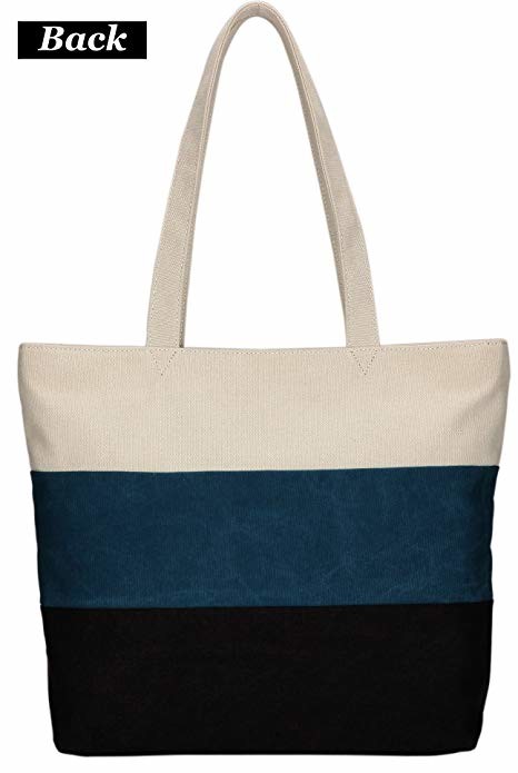 Trendy Durable Custom Printed Tote Bags With Top And Inside Zipper Closure