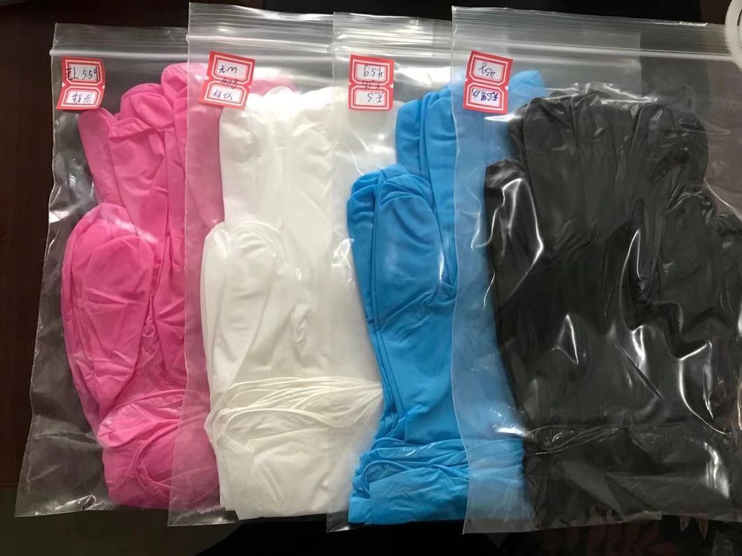 Blue Disposable Nitrile Gloves No Latex Powder Free
