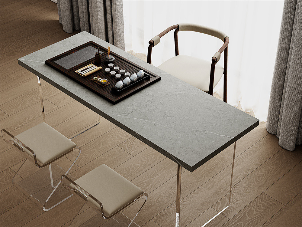Rectangle Grey Matt 1420x2700mm Porcelain Rock Slab And Sintered Stone Slabs For Living Room And Countertop