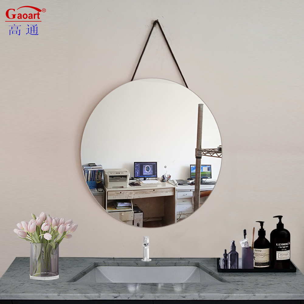 Unbreakable Large Wall Mirror Round Glass Makeup Mirror for Home Salon Hotel Decoration