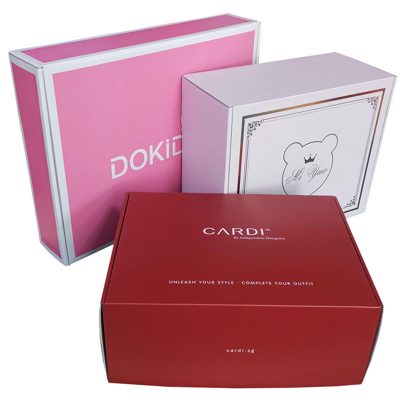Kids Clothes Custom Printed Mailer Boxes Art Paper Tuck Top