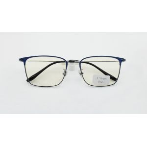 Rectangle Metal Browline Eyeglasses Unisex stainless Frame Full-Rim Stylish
