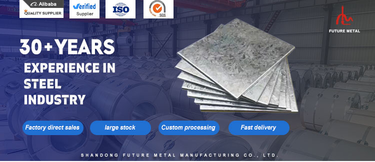 Hot Rolled 40-180g DX51D Galvanized Steel Sheet Metal For Construction Bending