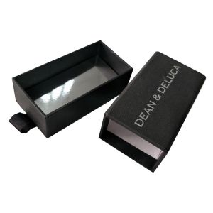Small Custom Cube Slide Open Gift Boxes Embossing Surface Moisture Proof