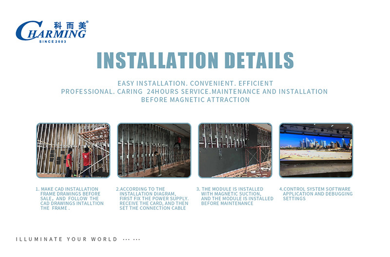 4MM High Refresh Wall Mount Indoor LED Display Modules For KTV Bar Wall Decoration