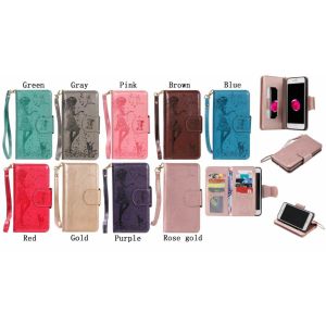  iPhone Leather Folio Book Style Case Wallet,Built-in 9 Card Slots Cash Pocket, Phone Case for iphone 7, iphone se Manufactures