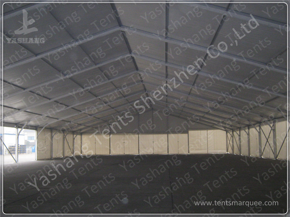 Durable 2500 Sqm Large Clear Span Tents , Logistics Outdoor Warehouse Tents