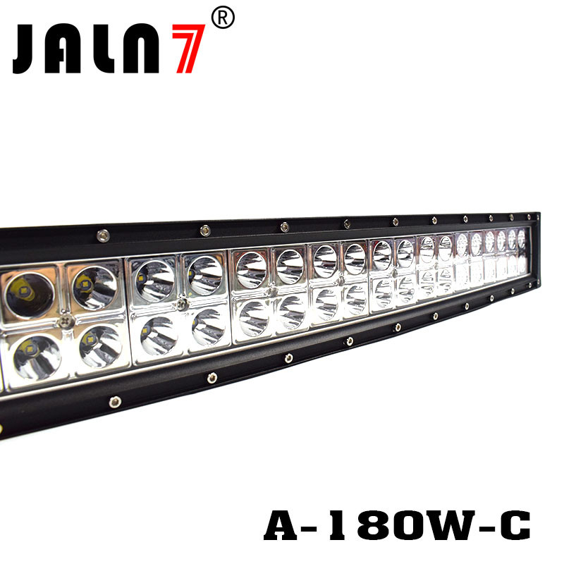 LED Light Bar JALN7 31.5Inch 180W Curved Spot Flood Combo LED Driving Lamp Super Bright Off Road Light LED Work Light