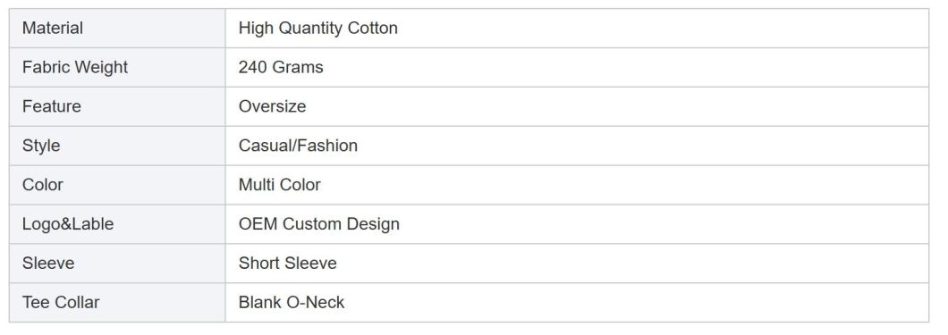 New Design Luxury Quality Cotton Loose Fit Little Drop Shoulder Brand Blank Oversized Men T Shirt
