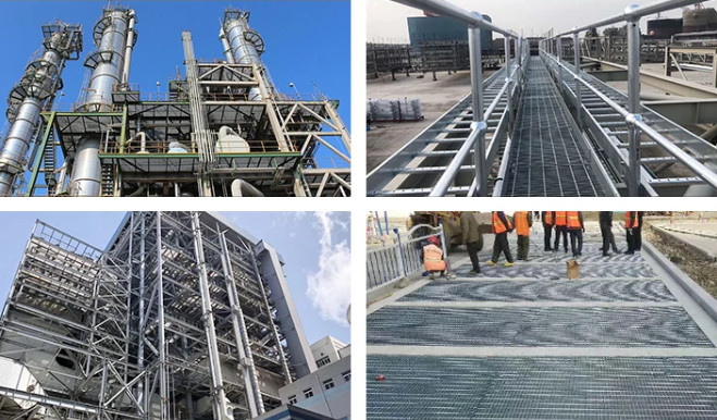 Low Carbon Steel Walkway Grating For Power Plant 25*3mm