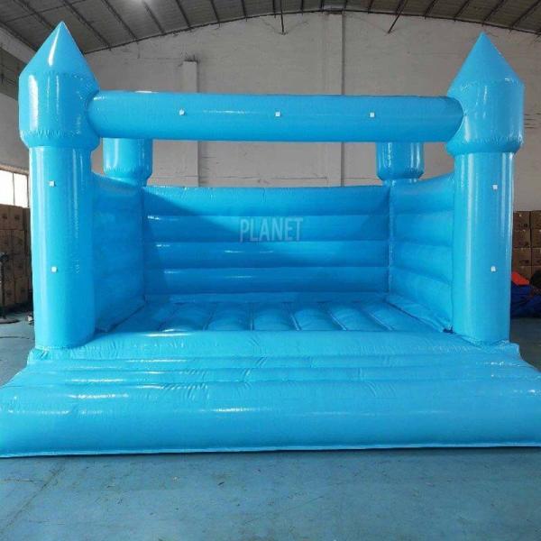 Commercial Moonwalk Blue Inflatable Bouncer House Inflatable Bouncy Jumping