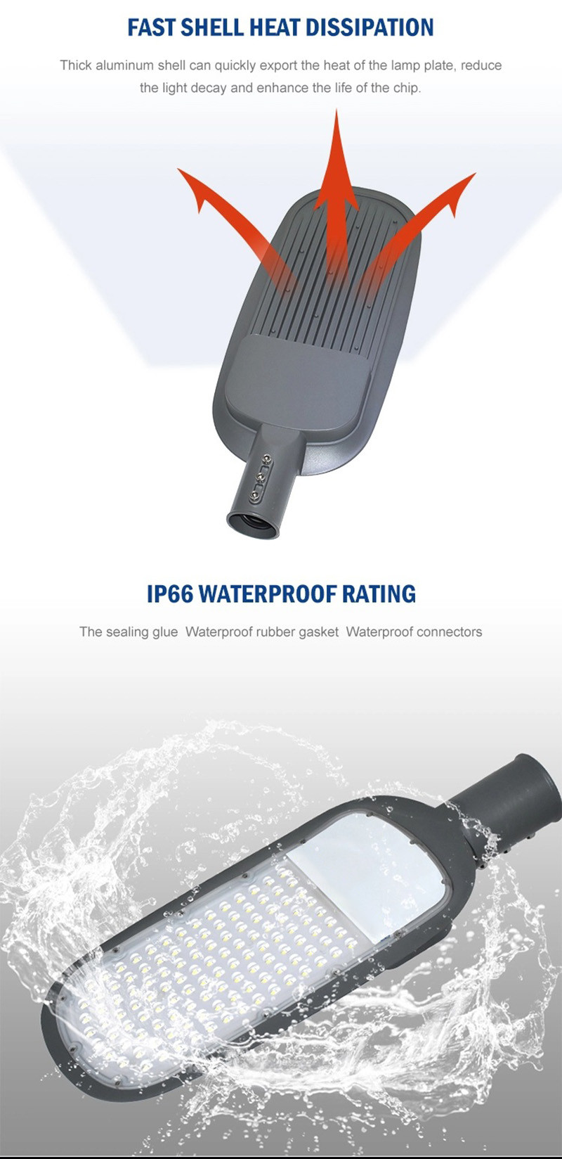 AC LED Chip Flood Smart Street Light Customizable Led Street Lamp 100w 200w 300w