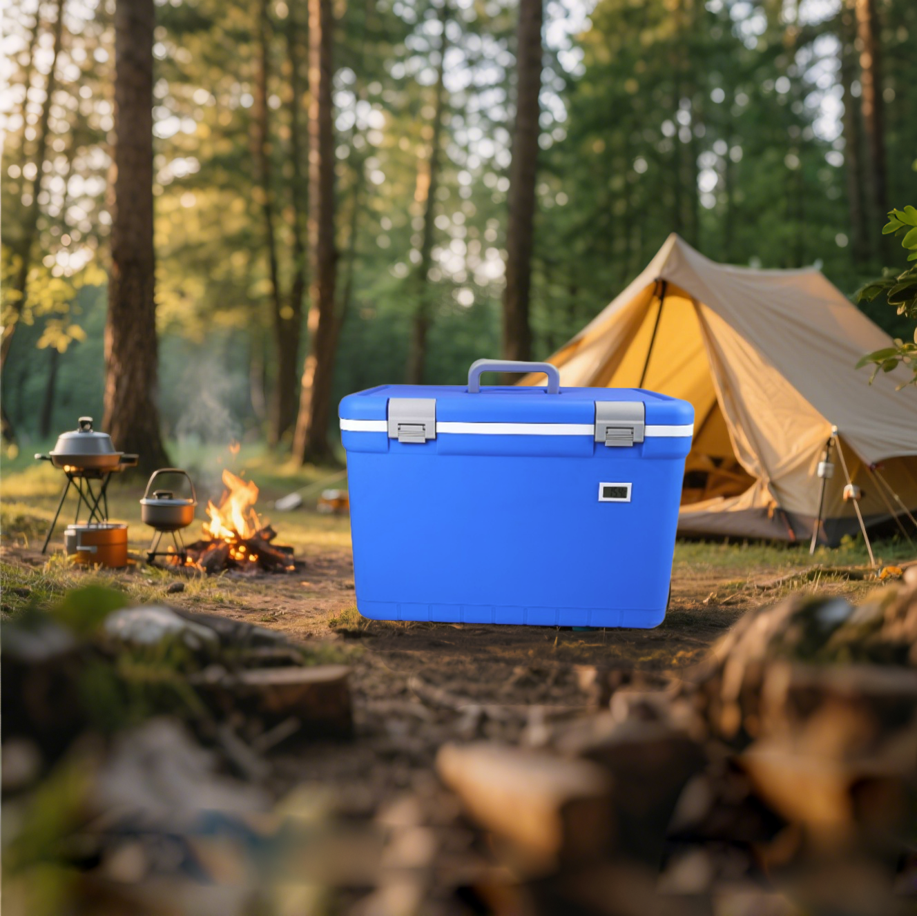 Fishing box, outdoor fishing ice bucket, beverage and food dual-purpose fishing cold storage box, portable fish catch cold storage box