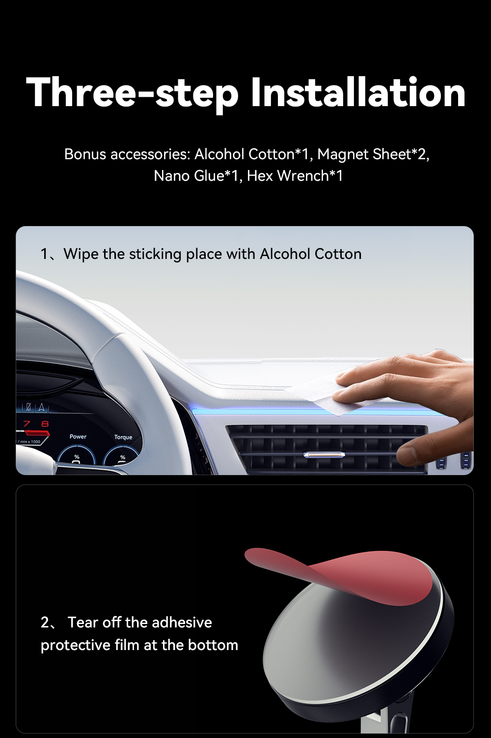 ESSAGER ES-ZJ25 Series 15W Magnetic Car Phone Mount Holder