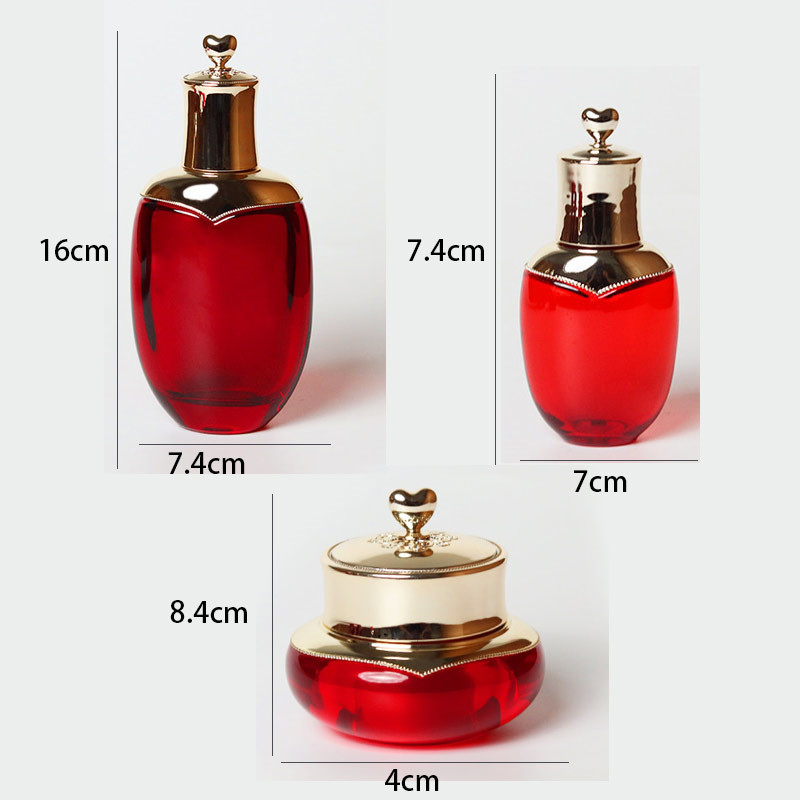 Screw Cap 25ml 150ml Crystal Cosmetic Glass Bottles