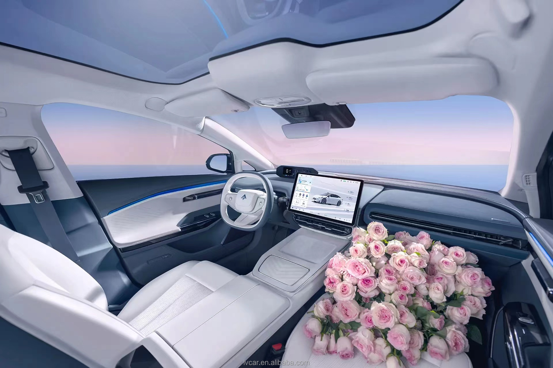 2022 GAC Aian Top Luxury Cars Featuring Panoramic Sunroof and Front 4 Rear 2 Radar