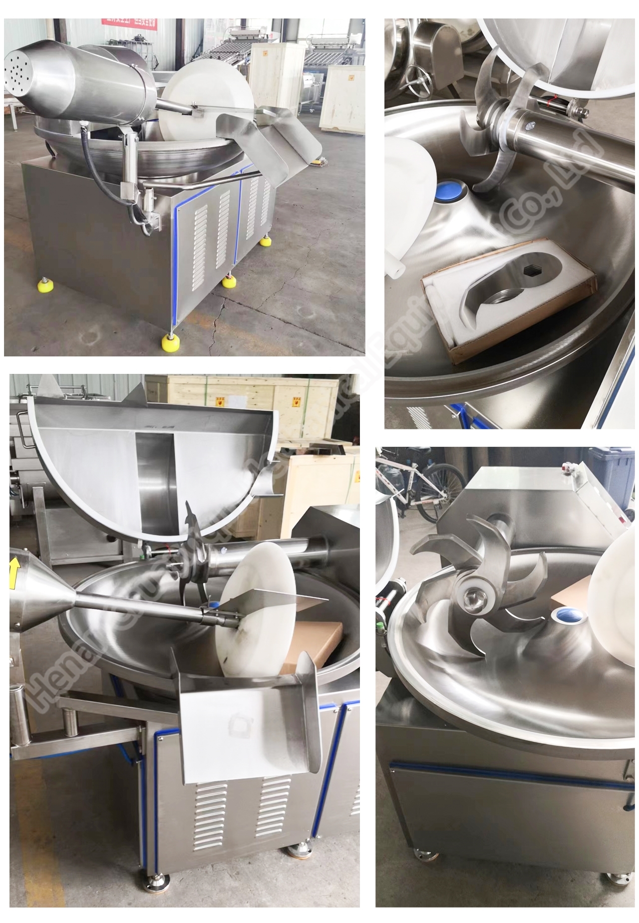 Restaurant Bowl Meat Cutter Stainless Steel Meat Bowl Cutter 80L Meat Bowl Cutter Mixer