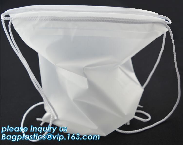 Biodegradable Eco-friendly Backpack Duffel Laundry Bag sport polyester string backpack drawstring backpack pvc bag, sack