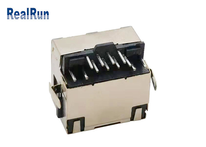 LCP UL94V-0 Phosphor Bronze RJ45 Connector Jack 500VAC With Shield