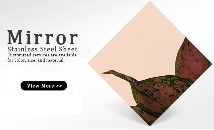 316 Green Mirror Decorative Stainless Steel Sheet 8K Polishing 0.3mm Thickness