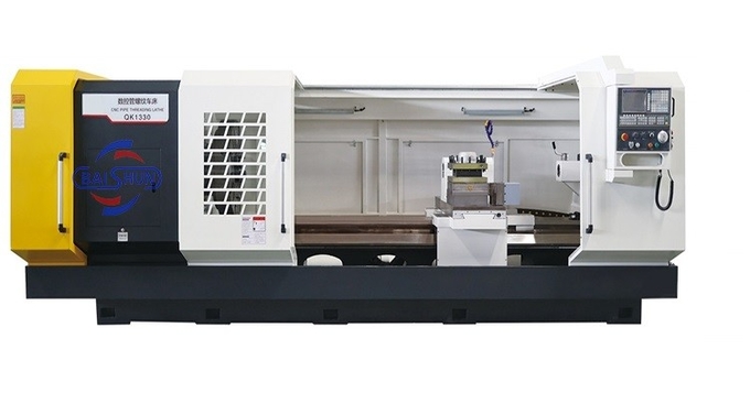 QK1332 Automated Thread Cutting CNC Lathe Pipe Threading Machine For Oil Pipe