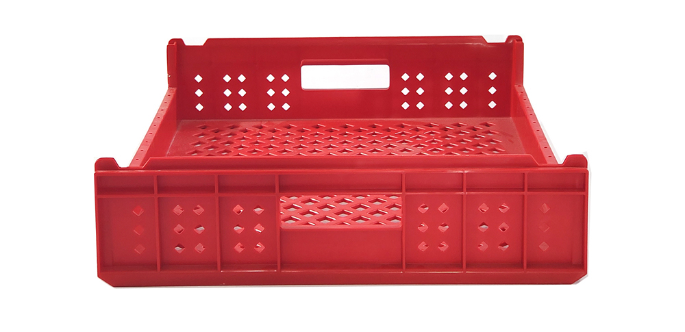 Storage Bread Tray Plastic Stackable Mesh Turnover Crates with Silk Printing Logo