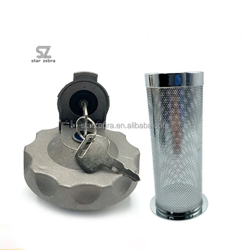 anti-theft lock Solidified paper excavator accessories with hydraulic inlet filter fuel tank cover and plastic strainer