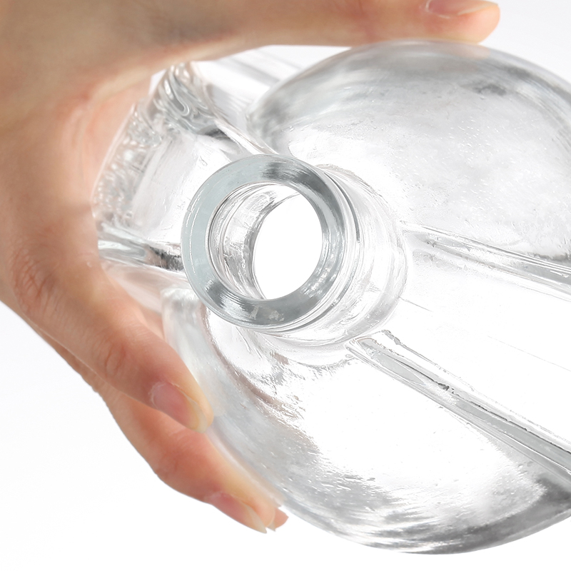 Hot Stamping Industrial Beverage Glass Bottle with Glass Stopper Cap