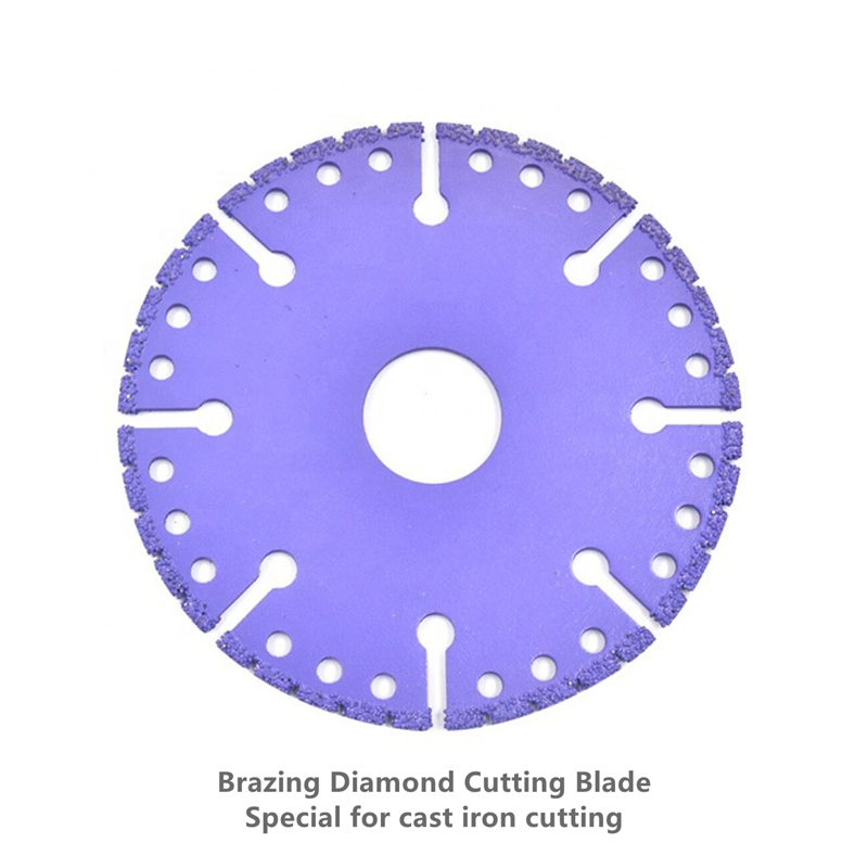 Brazing Diamond Cut Circular Saw Blade , Purple 400mm Diamond Saw Blade