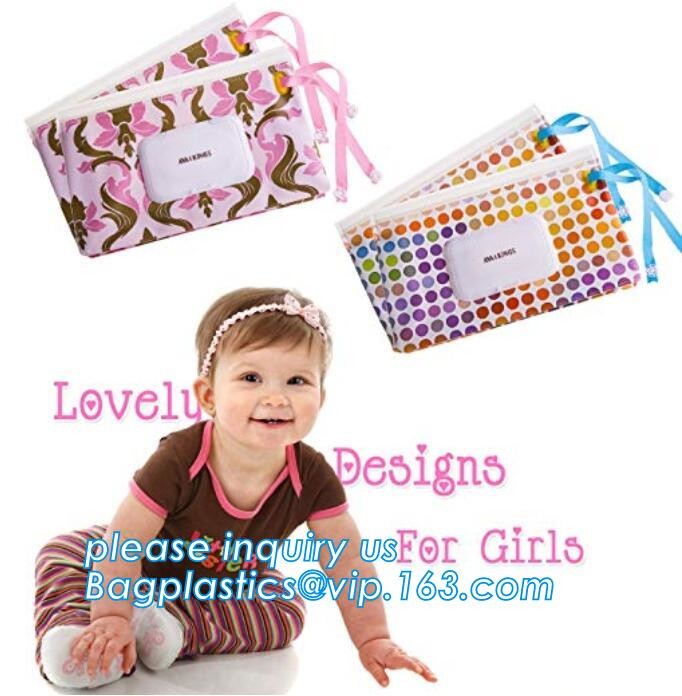 Promotion reusable Zip lockk travel plastic EVA baby tissue wet wipes bag with lid, Eco-friendly plastic colorful wet tiss