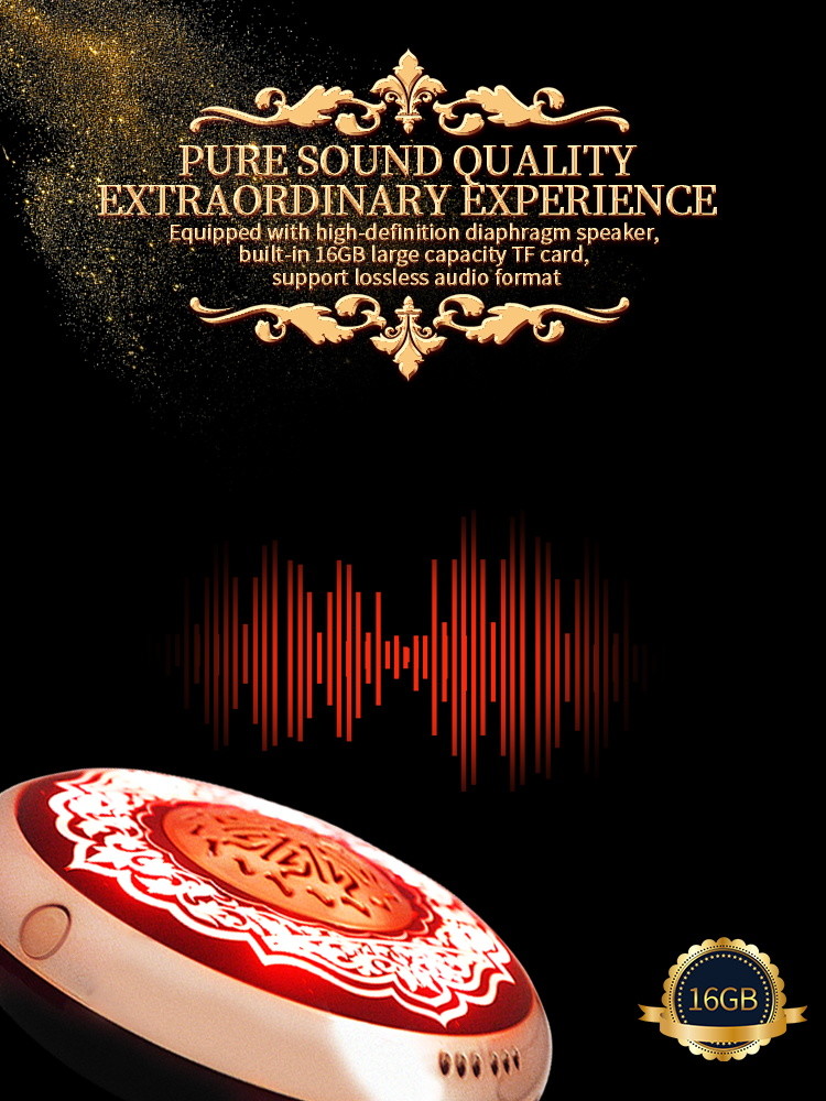 Equantu for islamic gifts mini quran speaker heating essential oil remote control mp3 digital led portable quran player