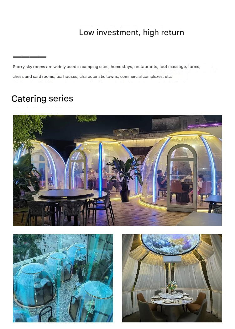Transparent pc Panoramic Star Room Homestay Hotel net Red Bubble House awning outdoor tent