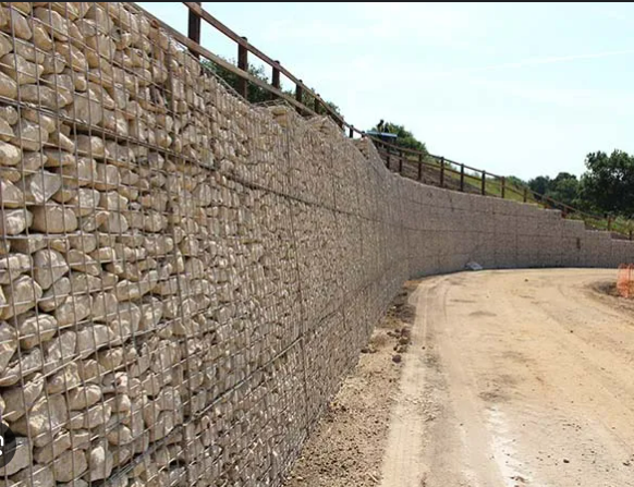 2m X 1m X 1m Gabion Fence 275g Zinc Coated Welded Gabion Basket For Riverbank Protection
