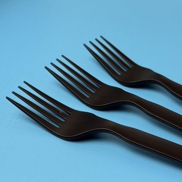 Wholesale CPLA Biodegradable Cutlery Eco Friendly Cornstarch Fork Wrapped