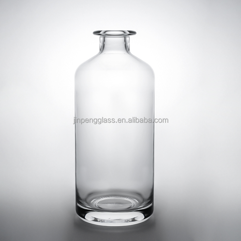 Glass bottle Whisky Glass Vodka Gin Rum bottle with cork 375ml 500ml 700ml 750ml 1000ml