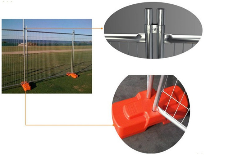 Welded Construction Site Security Fencing Powder Coated Heras Site Fencing