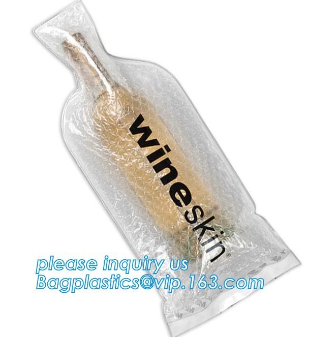 Bottle Protector Bubble Travel Bag,Travel Trip Bag With Bubble Inside And Double Zip lockks,Sleeve Travel Bag - Inner Skin