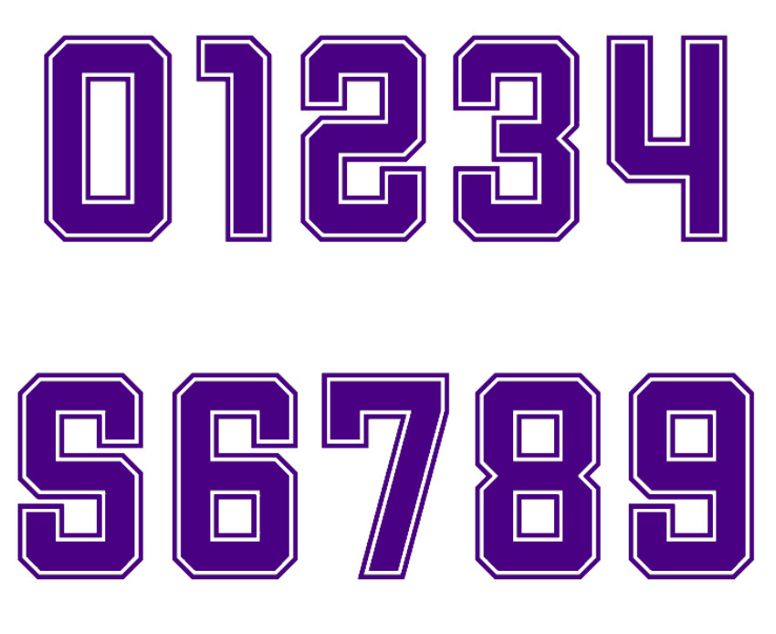 Elastic Iron On Heat Transfer Letters And Numbers For Football Jerseys