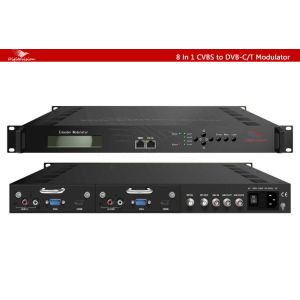 8 In 1 CVBS to DVB-C/T Modulator