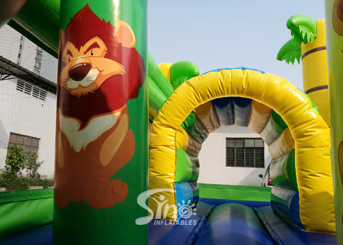 Safari World Jungle Elephant Inflatable Bouncy Castle For Kids Outdoor N Indoor Playground Fun