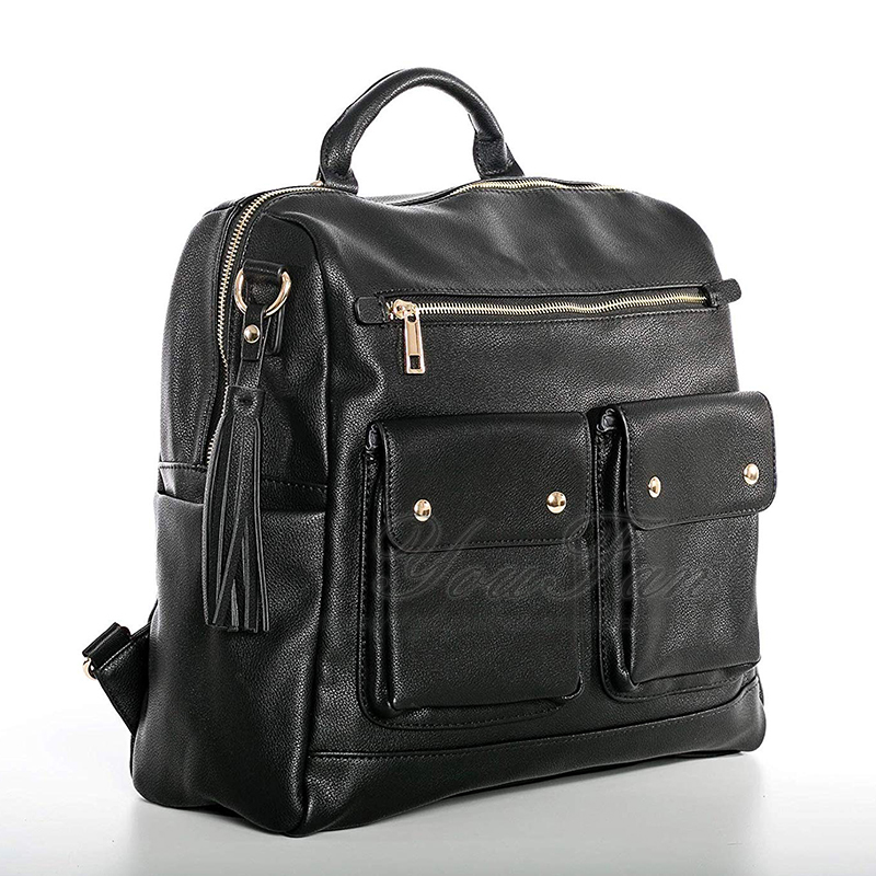Stylish Travel Bag for Parents Faux vegan leather diaper bag