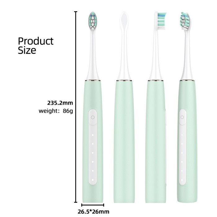 31200VPM IPX7 Smart Electric Toothbrush With Type C Charging Light Weight