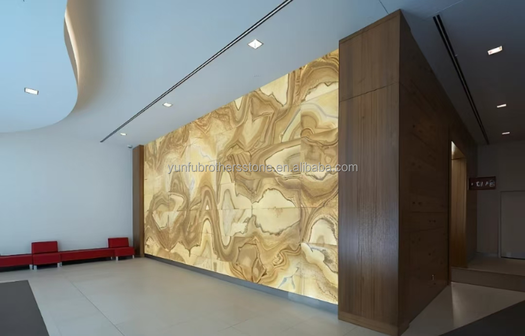 Translucent Flexible Stone Panel Slate Sheets for Modern Hotel Villa Interior Design