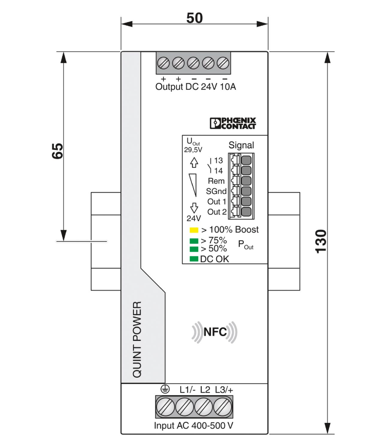 Phoenix QUINT4-PS/3AC/24DC/10 2904621 power module, three-phase input, suitable