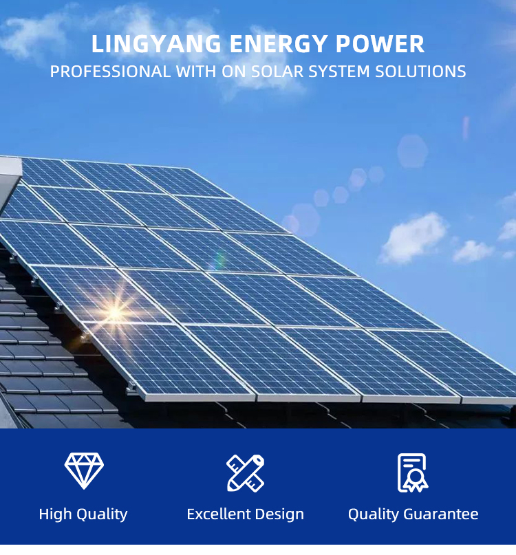 Home On Grid Solar Energy System Battery Energy Storage Photovoltaic PV Kits