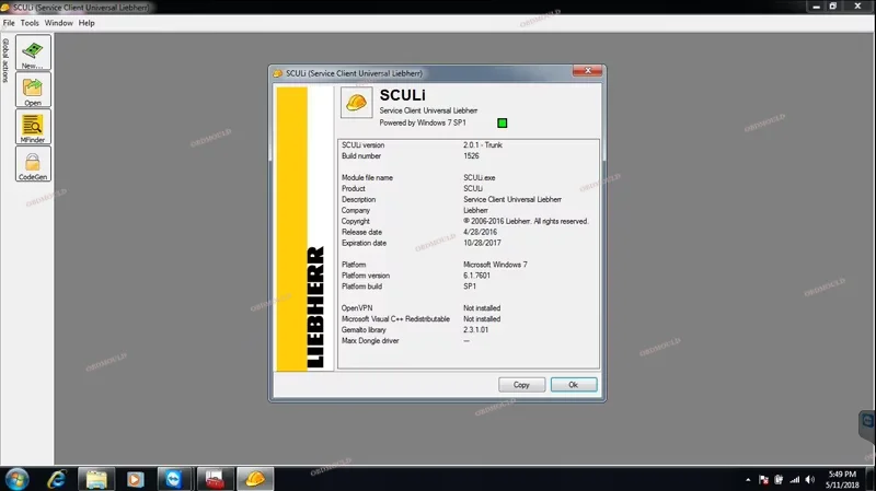 Auto diagnostic scanner for Sculi Liebherr diagnosis software + wire harness Liebherr diagnostic scanner tool