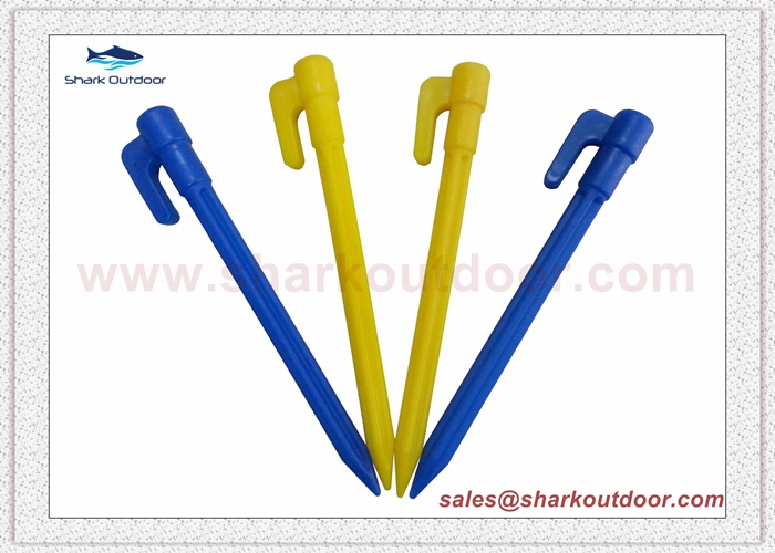 Hot selling lightweight plastic tent peg for softer ground 6 in.