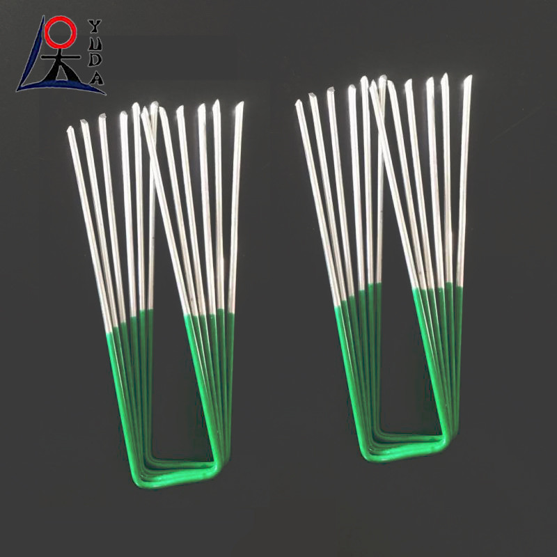 Steel U Shaped Ground Nails Galvanized Sod Staple For Garden